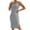 Gray-02, variant on Women's Knit Bodycon Dresses Slim Crewneck Sleeveless Dress Tight Corset Slit Dress