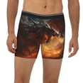 thumbnail image 2 of Rateoe Fiery Dragon Of Chaos Print Men’s Underwear Boxer Briefs Soft Comfortable Underwear Boxer Briefs, Long Leg Briefs,Anti-chafing Boxer Briefs, 2 of 7