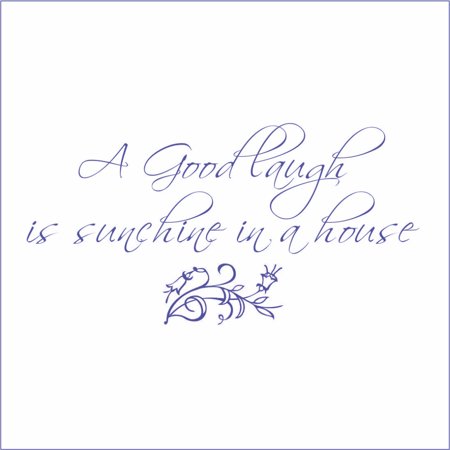 A Good Laugh is Sunshine in a House Vinyl Quote - Large - Royal Blue