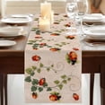 thumbnail image 3 of Table Runners 70 Inches Long Dress Scarves, Ladybugs Eucalyptus Leaves Farmhouse Coffee/Dining/Kitchen Table Decor, Holiday Table Runner, Spring Botanical Vintage 13x70 Inch, 3 of 9