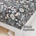 thumbnail image 3 of Floral Printed Sheet Set King Soft Microfiber Botanical Bed Sheets Extra Deep Pocket Pieces, 3 of 6
