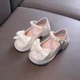 thumbnail image 6 of Xfvqtps Girls Mary Jane Shoes Flats Bow Pearl Hook and Loop Strap Thick Soft Sole Spring Summer Casual Princess Shoes, 6 of 9