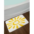 thumbnail image 2 of Sun Bath Mat, Childish Doodle Style Sun Figure Circle and Rays Burst Beams Nature Hot Summertime, Non-Slip Plush Mat Bathroom Kitchen Laundry Room Decor, 29.5 X 17.5 Inches, Yellow White, Ambesonne, 2 of 2