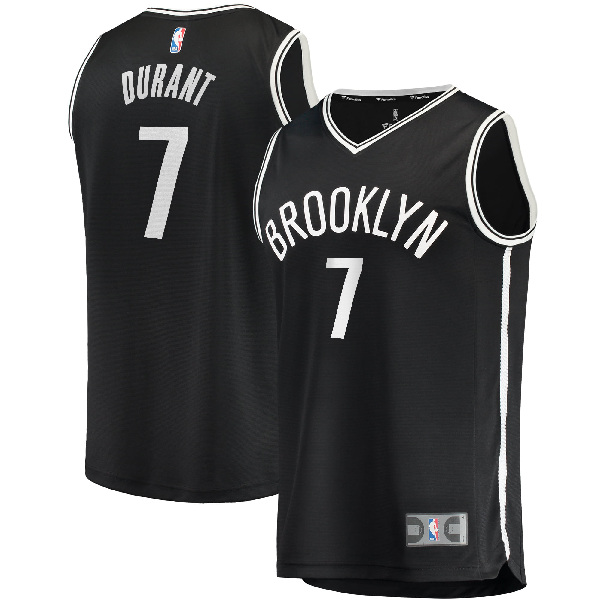 î€€Kevinî€ î€€Durantî€ Brooklyn Nets Fanatics Branded 2019/20 Fast Break Replica î€€Jerseyî€ Black - Icon ...