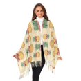 thumbnail image 3 of FORMRS Womens Scarf Winter Soft Long Big Warm Shawls Wrap Tassel Scarves, Sunshine Pineapples, 3 of 9