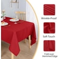 thumbnail image 3 of 60 X 120 Inch Textured Rectangle Tablecloth - Waterproof Spillproof Wrinkle-Resistant Fabric Table Cloth for Kitchen and Dining Dinner, Outdoor Picnic, Holiday and Parties, Light Sage Green, 3 of 6