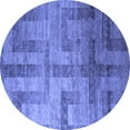 thumbnail image 1 of Ahgly Company Indoor Round Abstract Blue Modern Area Rugs, 7' Round, 1 of 4