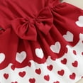 thumbnail image 3 of Bagilaanoe Toddler Baby Girl Valentine's Day Dress Heart Print Short Sleeve A-line Dresses Crossbody Bag 3M 6M 12M 18M 24M 3T Kids Casual Swing Sundress, 3 of 5