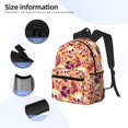 thumbnail image 3 of Yield Skull rock record Print Backpack for Women Men, Lightweight Casual Travel Daypack, Classic Basic College Backpack, Middle School Bag, 3 of 5