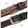 thumbnail image 4 of Stylish Men's Leather Belt, Genuine Leather With Classic Buckle, Adjustable Fit - Brown, Black, 115Cm, Detachable Buckle For Customization, 4 of 7