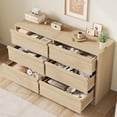 thumbnail image 5 of YUSAZENS 6 Drawer Dresser for Bedroom, Wooden Double Dresser Organizer with Storage Freestanding, Modern Chest of Drawers for Bedroom, Living Room, Nursery, 5 of 7