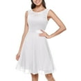 thumbnail image 2 of Yindaity Dresses Homecoming Dress for Teens Wedding Guest Sleeveless Lace Formal Dresses White,XL, 2 of 5