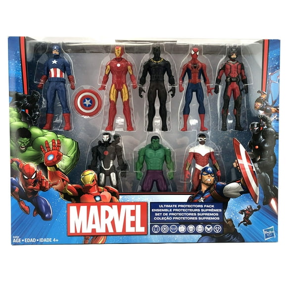 Marvel Avengers Action Figures - Iron Man, Hulk, Black Panther, Captain America, Spider Man, Ant Man, War Machine & Falcon! (8)