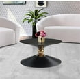 thumbnail image 2 of Meridian Furniture Malia Table Basse en Forme de Sablier en Métal Noir et Or, 2 of 5