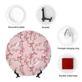 thumbnail image 4 of Cauagu Orchids Flowers Print Bone China Decorative Plate, Wall Mount Plate Holiday Decor Decorative Ceramic Plates with Stand Elegant Household Plates Decorative-8in, 4 of 6