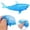 A001- AS Show, variant on Squishy Relaxation Toy with Filled Shark Design, 6 Inches, Blue, for Kids 3 and Adults, Sensory Squeeze Toy