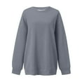 thumbnail image 1 of WEAIXIMIUNG Robe Sweat-Shirt Midi Mode Femme Décontractée Couleur Unie Épaule Ample Col Rond Manches Longues Hoodie, 1 of 2