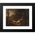 thumbnail image 2 of Adriaen Cornelisz Beeldemaker 18x15 Black Modern Framed Museum Art Print Titled - Hunter with Hounds at the Edge of a Wood (C. 1660 - C. 1699), 2 of 5