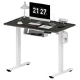 thumbnail image 2 of FunniHomi 40" x 24" Electric Height Adjustable Standing Desk with Hooks, Whole-Piece Desktop Cable Management Tray, and Built-in Power Outlet, Ergonomic Sit-Stand Desk for Home Office(2 Packages), 2 of 10