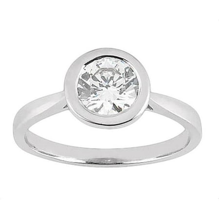 2.51 Ct Round Diamond - Harry Chad HC13055-6 2.51 CT Bezel Setting Round Diamond Solitaire Ring - Color H - SI1 Clarity