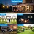 thumbnail image 3 of Teblint 92" Heavy Duty Shepherds Hooks for Outdoor, Multi-hook Adjustable Bird Feeder Pole with 5-Prong Base, Garden Hanger Stand for Bird Feeders, Hanging Plants, Solar Lights & Lanterns, 3 of 9
