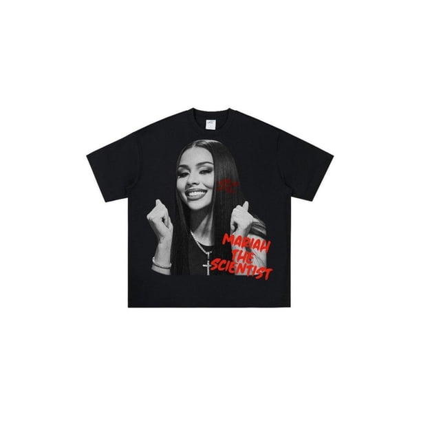 Limited edition Mariahhh The Scientist Big Face Graphic Rap Tee - The Perfect addition to any R&B Fan's Wardrobe