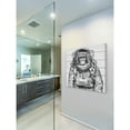 thumbnail image 4 of Space Monkey Painting Print on White Wood, 4 of 5