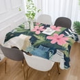 thumbnail image 2 of Yayeee Tablecloths for Rectangular Tables 54 x 54 inch Party Table Cover, Green Floral, 2 of 6