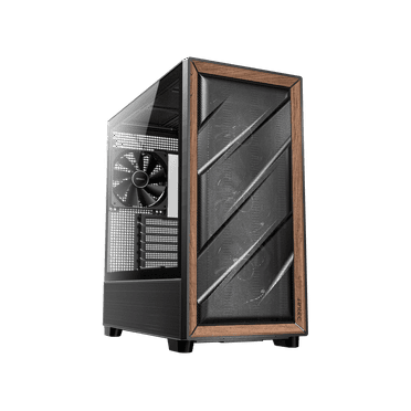 Antec FLUX, 5 x PWM Fans Included, Up to 9 Fans Simultaneously, Type-C, Iron Mesh Panels and Wood Frame, 420mm Radiator Support, Back Connect Motherboards Support, Mid-Tower E-ATX PC Case