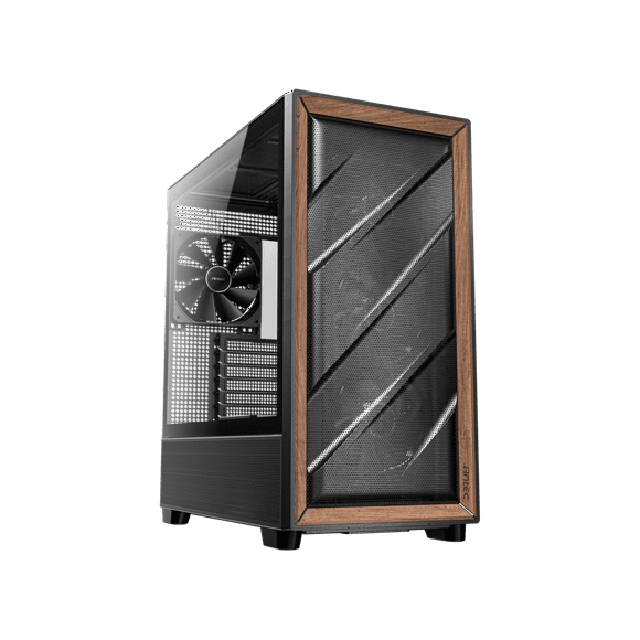 Antec FLUX Boîtier PC E-ATX Mi-Tour avec Cadre en Bois et Panneaux en Maille