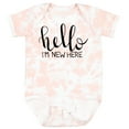 thumbnail image 3 of Inktastic Hello, I'm New Here Hand Drawn Type Boys or Girls Baby Bodysuit, 3 of 5