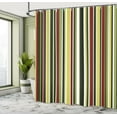 thumbnail image 4 of Ambesonne Pastel Shower Curtain, Striped Pattern Lines Print, 69"Wx70"L, Dark Rust, 4 of 4