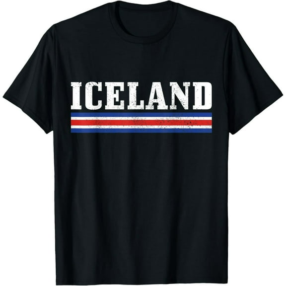 men and women can wear，Iceland Icelandic Flag T-Shirt