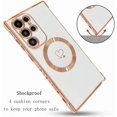 thumbnail image 3 of case for Samsung S22 Ultra Magnetic Case, Compatible with MagSafe S22 Ultra Case Cute for Women Shockproof Full Lens Protection Soft Galaxy S22 Ultra Heart Cases Wireless Charging 6.8” (White), 3 of 12