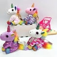 thumbnail image 2 of Llavero creativo de unicornio con lentejuelas, muñeco de peluche Kawaii de dibujos animados, adornos de bolsa de coche, juguetes suaves para niñas, regalo de cumpleaños, nuevo, 2 of 5