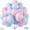Blue Pink, variant on Blue Silver Balloons 2Set, 12 Inch Blue and Silver Balloons Dark Navy and Confetti Party Latex Balloon, Macaron Metallic Baby Blue Mixed Balloon for Birthday Graduation Baby Shower Wedding Retirement