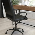 thumbnail image 3 of Merrick Lane Contemporary Mid-Back Black Faux Leather Home Office Chair with Padded Black Arms, 3 of 17
