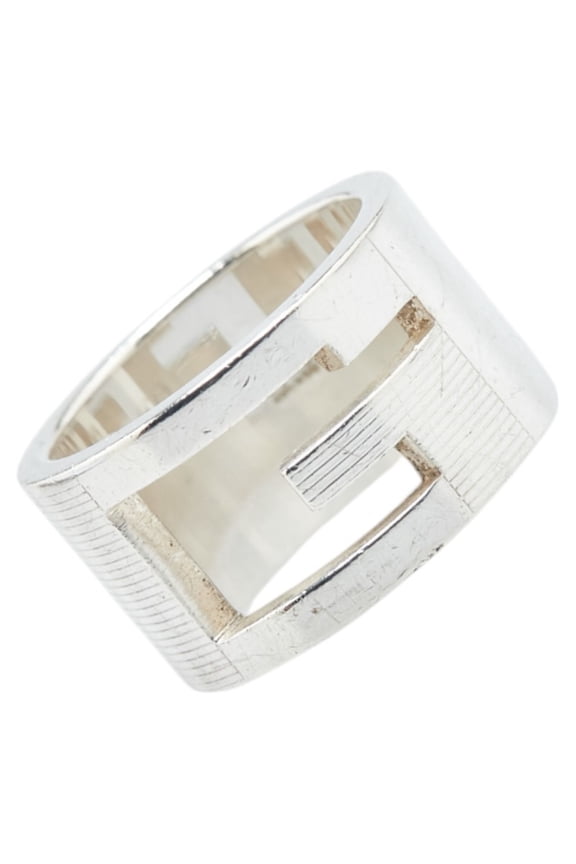Pre-Owned Gucci Branded G Ring, SV925 Silver, Women's, GUCCI