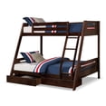thumbnail image 5 of Furniture of America Challen 2-Drawer Wood Twin over Full Bunk Bed in Black, 5 of 5