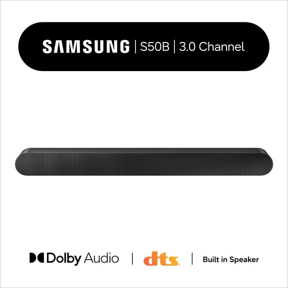 Samsung HW-S50B/ZA 3.0ch All-in-One Soundbar with Dolby 5.1 / DTS Virtual:X, Corded Electric, Black