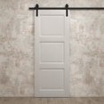 thumbnail image 3 of Modern Barn Door 28 x 80 inches | Ego 5010 Painted White Oak | 6.6FT Rail Track Heavy Hardware Set | Solid Panel Interior Doors, 3 of 5