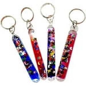 Glitter Wand Key Chain Key Ring Randomly Selected Color Key Tags 4 Pack