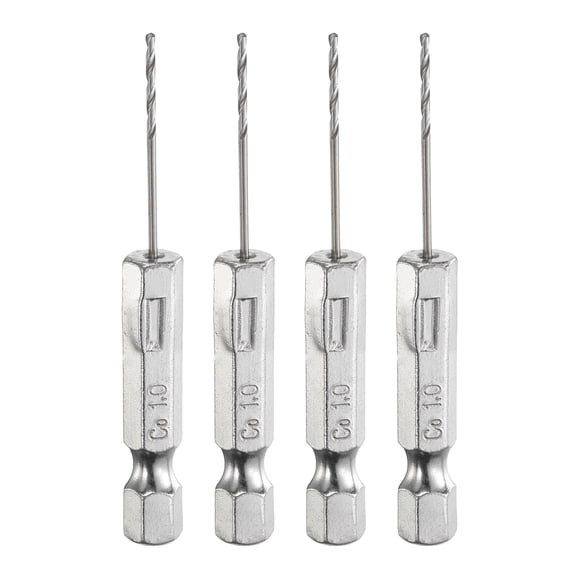 Uxcell 4pcs M35 High Speed Steel Cobalt Twist Drill Bit 1mm Dia 1/4" Hex Shank