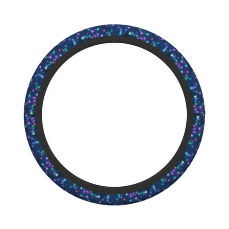 XMXY Car Steering Wheel Cover, Blue Heart Light Non-Slip Jeep Truck Universal Elastic Steering Wheel Protector 15 inch