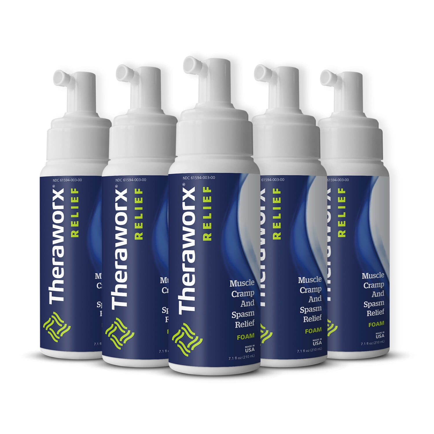 Theraworx Muscle Cramp and Spasm Relief Foam, Muscle Relief 5