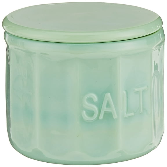 TableCraft Products Green Salt Cellar with Lid 3.75" x 3.75" x 3.125"