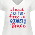 thumbnail image 4 of Inktastic Memorial Day Land of the Free Because of the Brave Women's Plus Size V-Neck T-Shirt, 4 of 5