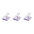 thumbnail image 1 of stanreset 1/2/3 20 Pieces Metal Paper Clip Anti-rust Unfading Solid Color Replacement Home Office File Examination Papers Clips Purple 19mm 3PCS, 1 of 6
