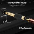 thumbnail image 5 of 6.35mm RCA Adapter, 6.35mm Jack Mono Male to RCA Female, 6 Pieces 6.35mm RCA Male to Female Audio Adapter, Jack to RCA Mono Plug Audio Adapter, Stereo Male to RCA Female Jack, 5 of 5