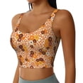 thumbnail image 2 of Balery Hippie Ditsy Floral Sujetadores deportivos con espalda cruzada para mujer, acolchados, sin costuras, de alto impacto, ideales para yoga, gimnasio, entrenamiento y fitness.-, 2 of 8